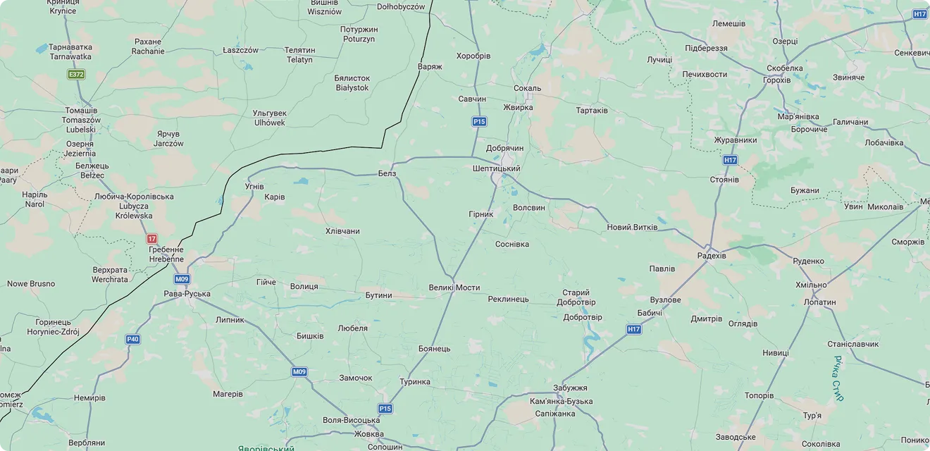 Chervonohrad Industrial Park location map
